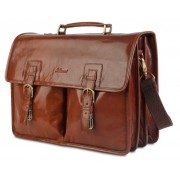 Кожаный портфель Ashwood Leather Gareth chestnut brown